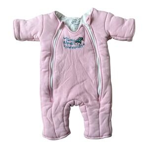 Baby Merlin Magic Sleepsuit‎ Small 3-6 Months Cotton Pink Structured Bodysuit